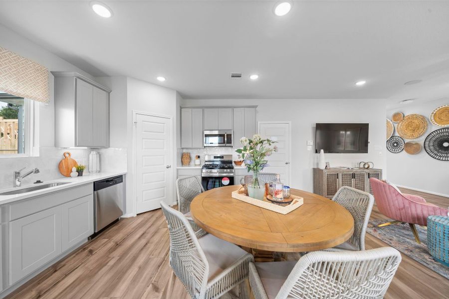 Furnished interior view inside a new home in Hill and Dale Ranch, Splendora (Image 32). Furnished interior view inside a new home in Hill and Dale Ranch, Splendora (Image 32).