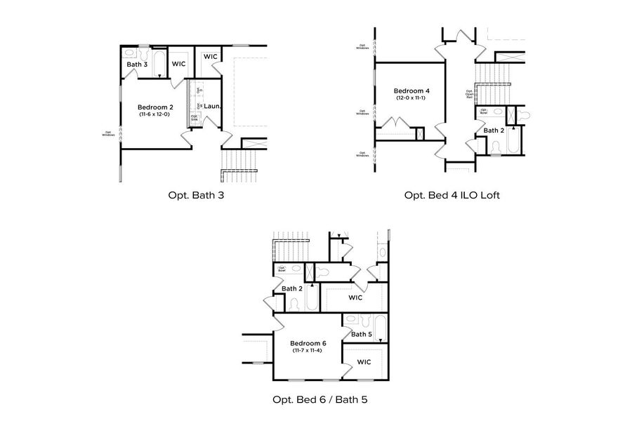 2D floor plan layout for the Wynwood by DRB Homes in Hamilton Lakes, Loganville, GA (Image 28).
