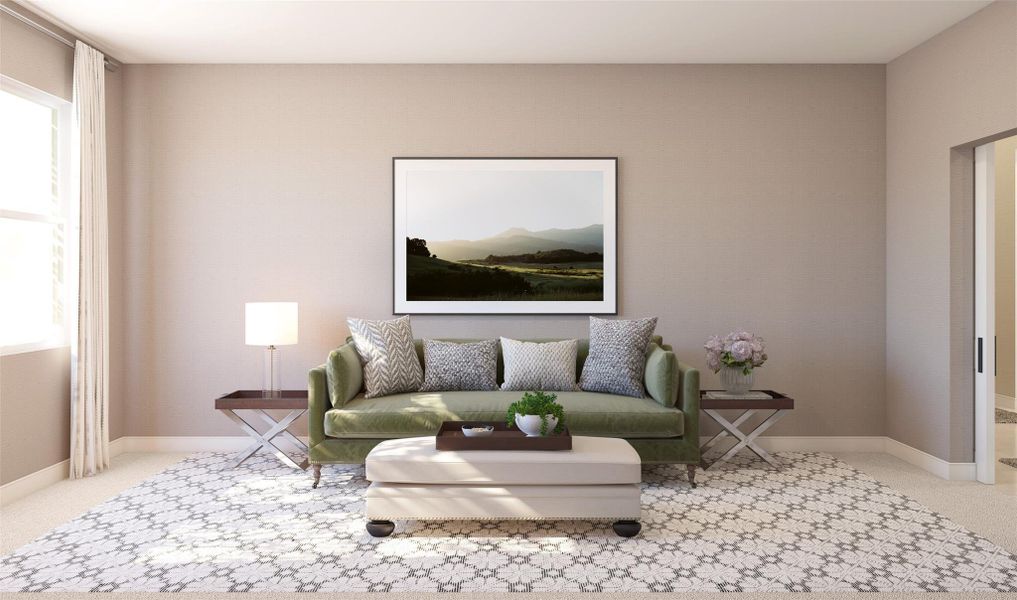 Versatile media room (*Artist rendering used for illustration purposes only.)