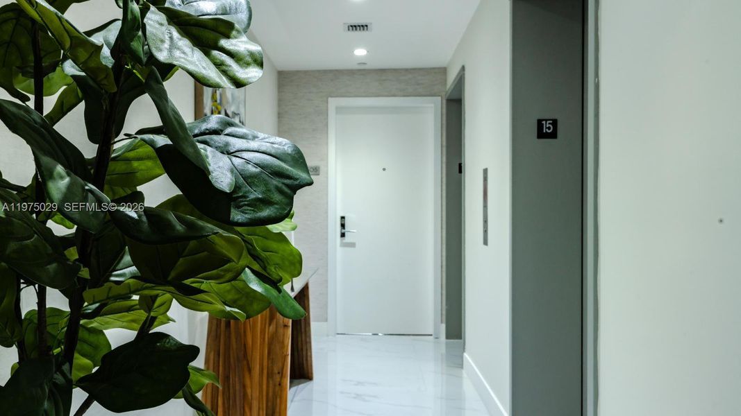 Private elevator entry