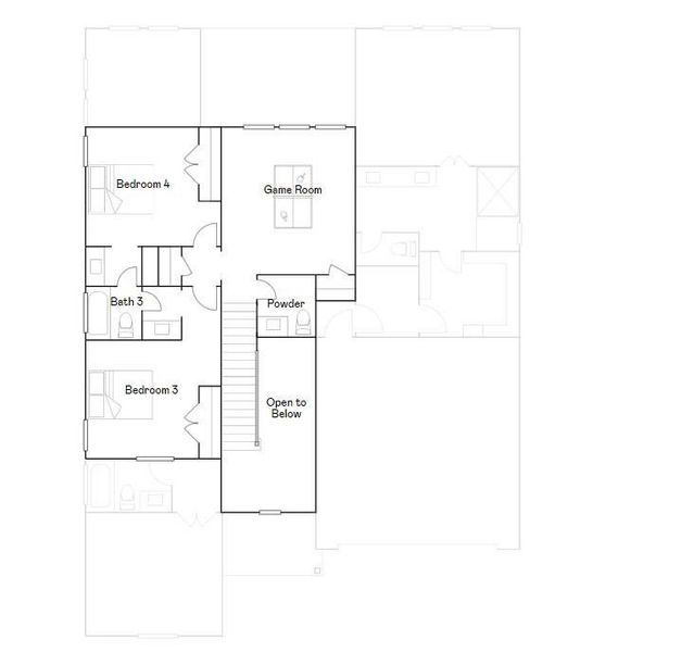 2D floor plan layout of this home in ARTAVIA: Fairway Collection, Conroe, TX (Image 3). 2D floor plan layout of this home in ARTAVIA: Fairway Collection, Conroe, TX (Image 3).
