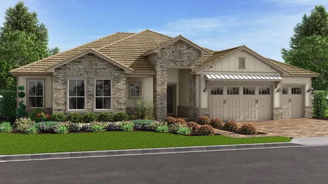 Representative exterior photo of a completed home built from the Whitmore by Colen Built Development, LLC in On Top of the World Communities, Ocala, FL (Image 1). Representative exterior photo of a completed home built from the Whitmore by Colen Built Development, LLC in On Top of the World Communities, Ocala, FL (Image 1).