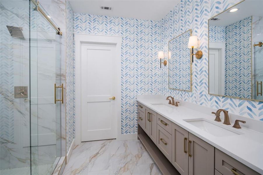 Upstairs guest bathroom