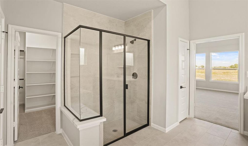 Separate shower in primary bath