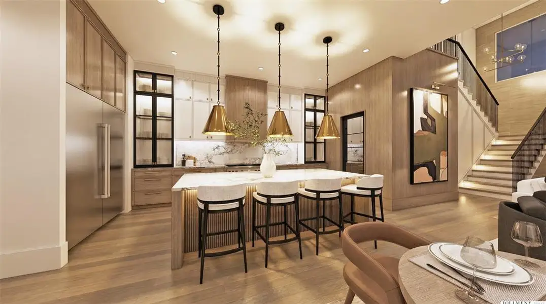 Furnished interior view inside a new home in , Dallas (Image 13).