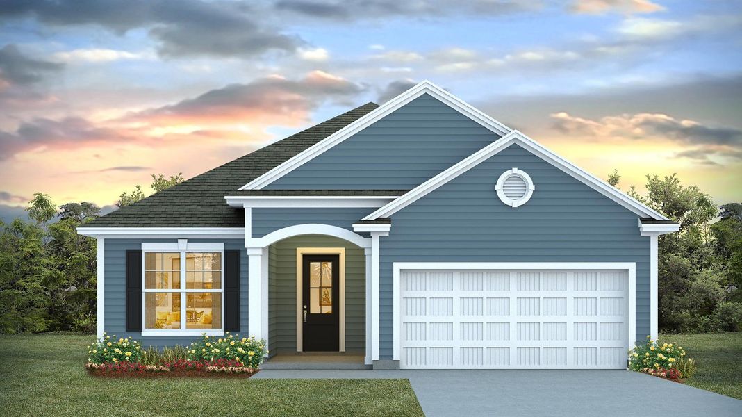 Representative exterior photo of a completed home built from the EATON by D.R. Horton in Cross Creek, Lexington, SC (Image 4).