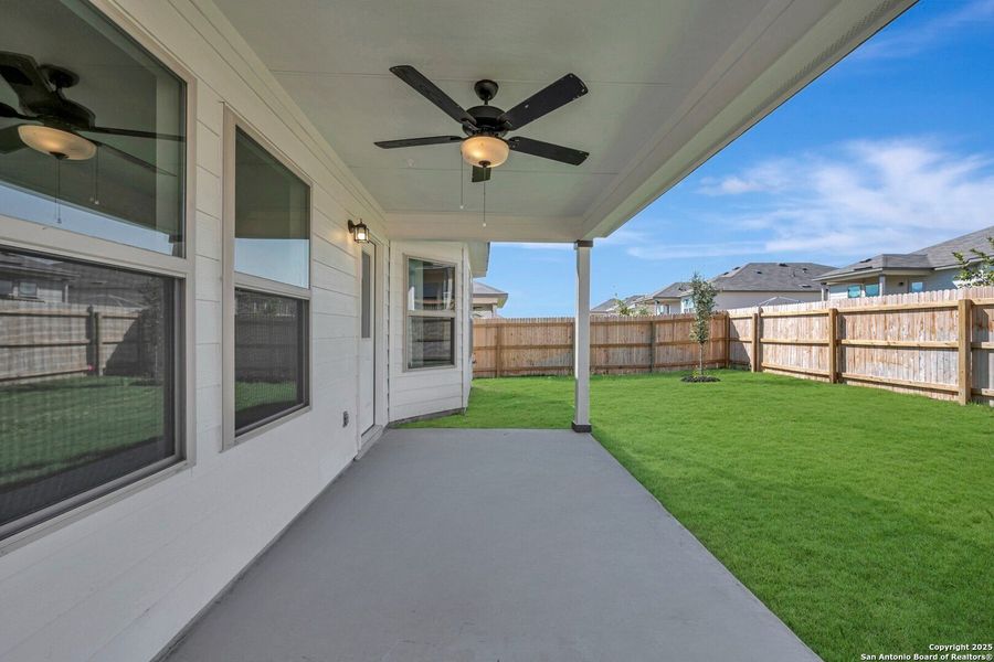 Exterior details and patio area of a home in Greenspoint Heights, Seguin (Image 13). Exterior details and patio area of a home in Greenspoint Heights, Seguin (Image 13).