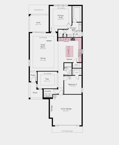 Structural options added include: Gourmet kitchen, tray ceiling package, and 8' interior doors.