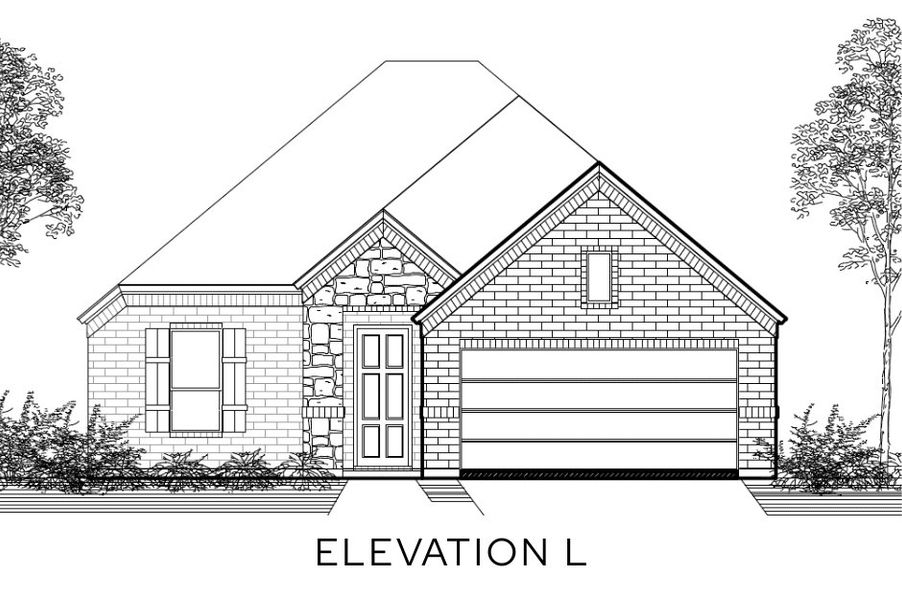 Representative rendering of the exterior for the The Elm by Lillian Custom Homes (Image 5).