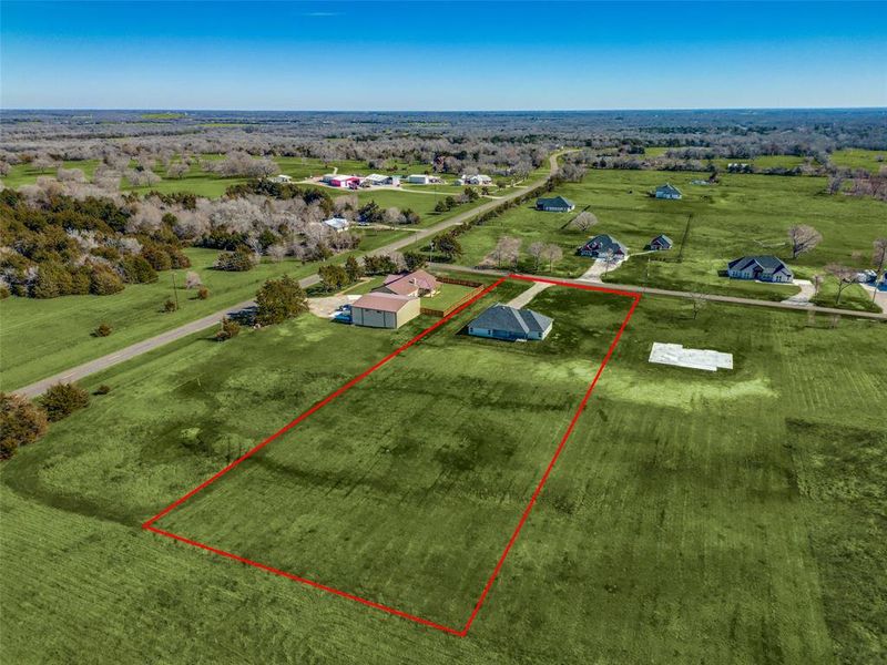 Aerial view featuring a rural view