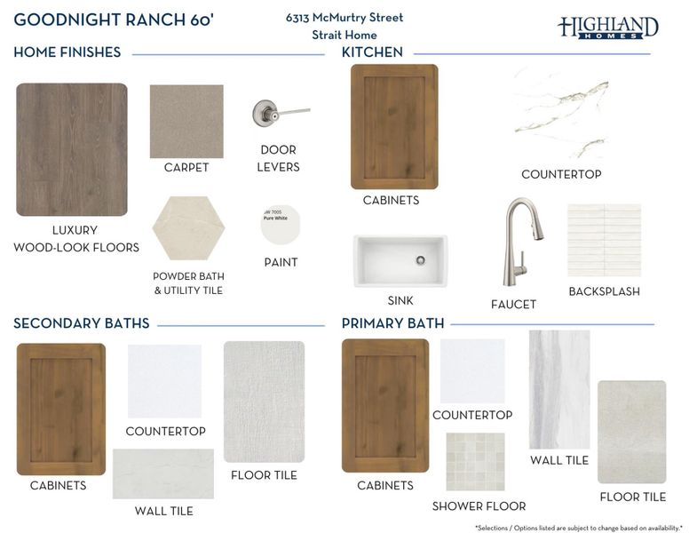 Sample of building materials used in homes in Goodnight Ranch, Austin (Image 4). Sample of building materials used in homes in Goodnight Ranch, Austin (Image 4).