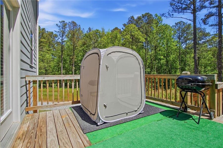 Exterior details and patio area of a home in , Newnan (Image 33).