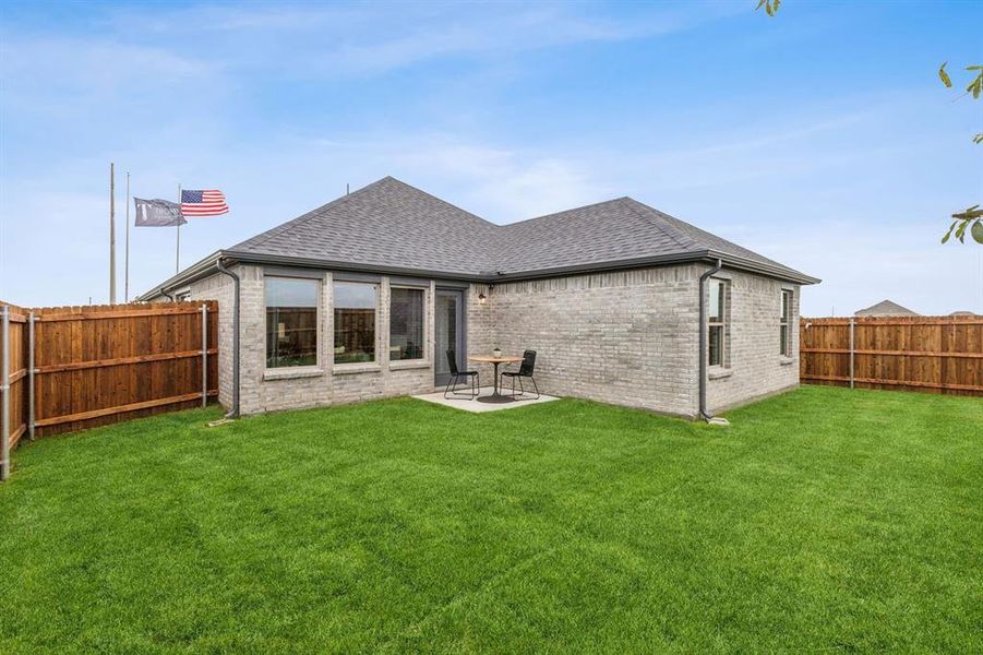 Patio in the Turquoise home plan by Trophy Signature Homes – REPRESENTATIVE PHOTO Patio in the Turquoise home plan by Trophy Signature Homes – REPRESENTATIVE PHOTO