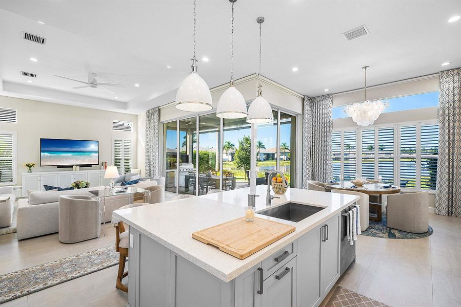 Furnished interior view inside a new home in , Boynton Beach (Image 17).