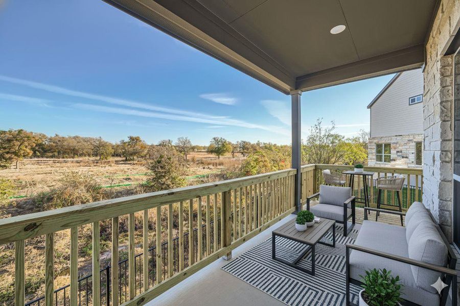 Exterior details and patio area of a home in Chester Ranch Place, Round Rock (Image 3).