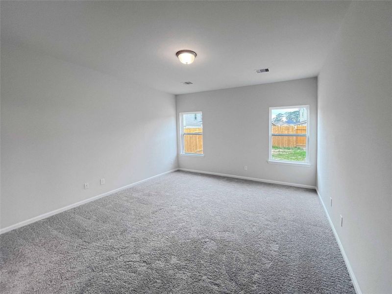 The Robin II- Primary Bedroom. Home under construction. Sample floor plan photo used for illustrative purposes only. Upgrades, selections options, windows and colors may vary. The Robin II- Primary Bedroom. Home under construction. Sample floor plan photo used for illustrative purposes only. Upgrades, selections options, windows and colors may vary.