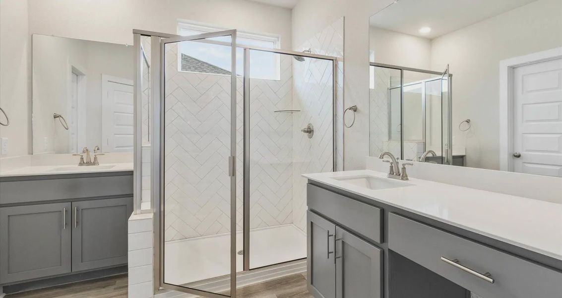 Representative furnished interior of a home built from the Connor by Chesmar Homes in Meyer Ranch, New Braunfels (Image 7).