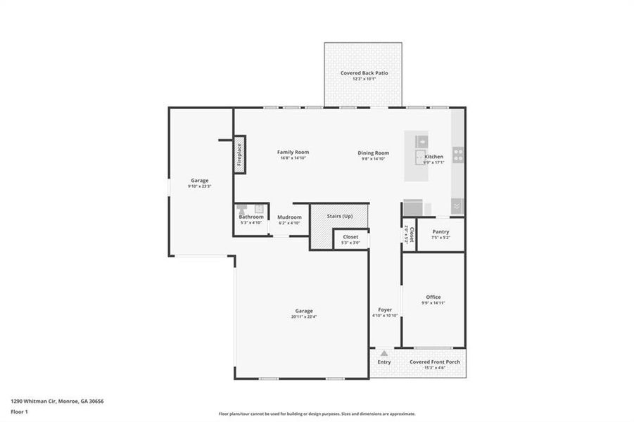 2D floor plan layout of this home in River Pointe, Monroe, GA (Image 5).