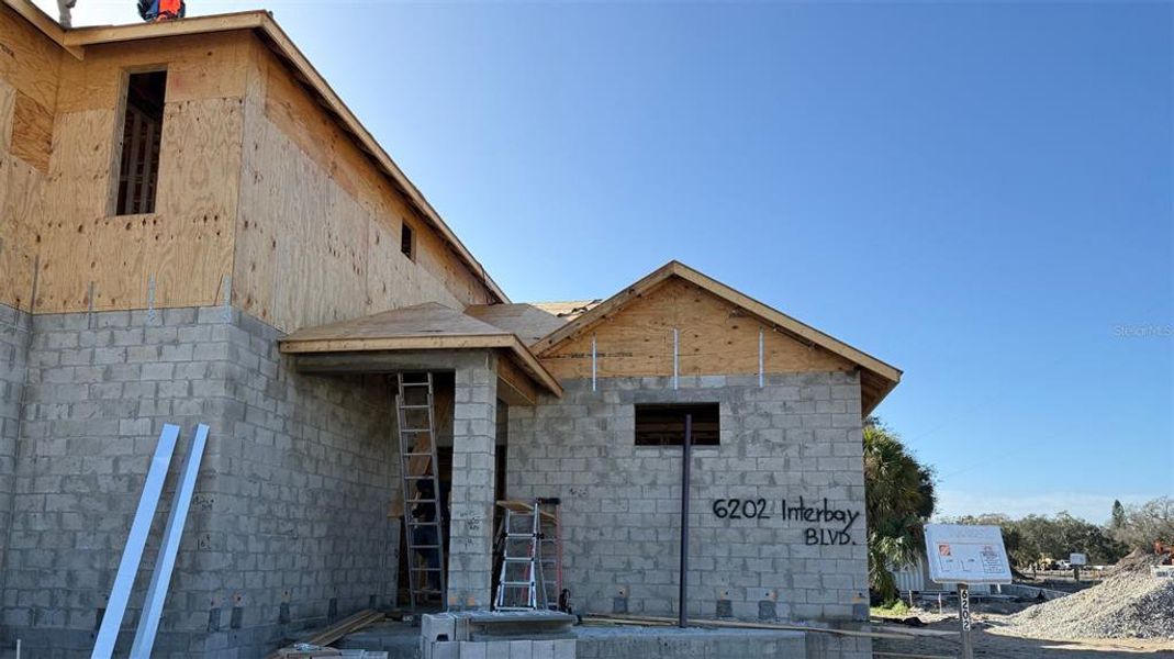 In-progress construction of a new home in , Tampa, FL (Image 5).