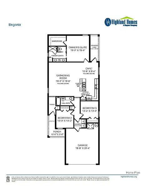 Begonia - Home Layout