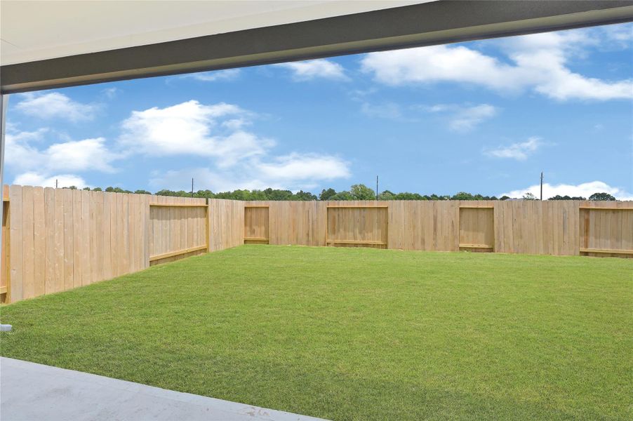 Exterior details and patio area of a home in Villarosa at Tamarron, Katy (Image 3). Exterior details and patio area of a home in Villarosa at Tamarron, Katy (Image 3).
