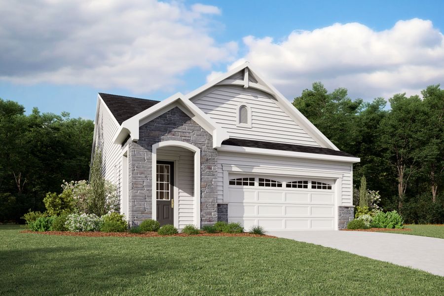 Representative exterior photo of a completed home built from the Morgan by Mattamy Homes in Magnolia Park, Garner, NC (Image 26).