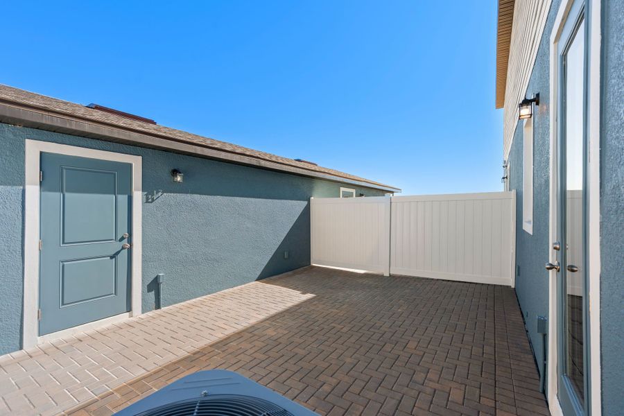 Large Private Paver Courtyard off of Kitchen