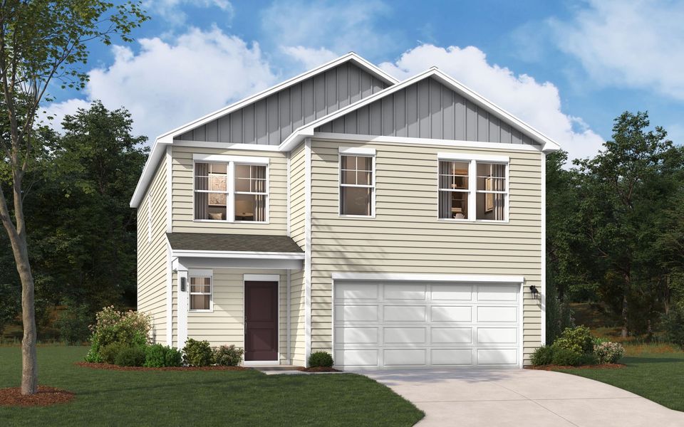 Representative exterior photo of a completed home built from the Frazier by Stanley Martin Homes in Essence at Bent Creek Village, Thomson, GA (Image 62). Representative exterior photo of a completed home built from the Frazier by Stanley Martin Homes in Essence at Bent Creek Village, Thomson, GA (Image 62).