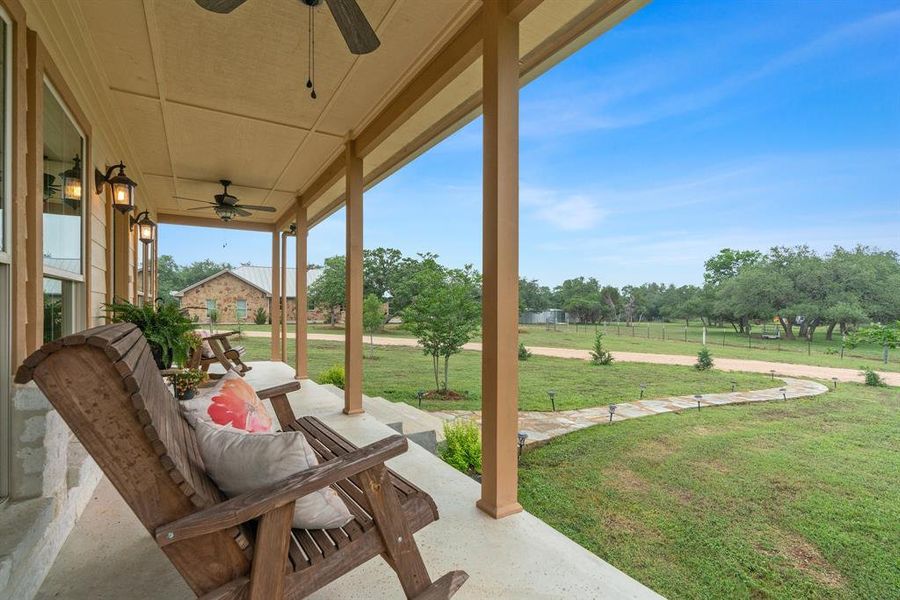 Front patio of home number three over looks the beautiful Hill Country