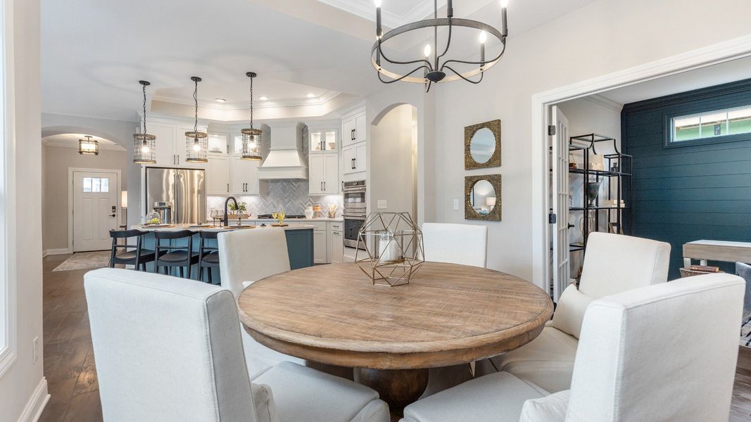 Furnished interior view inside a new home in Lakeside at Millican Reserve, College Station (Image 11). Furnished interior view inside a new home in Lakeside at Millican Reserve, College Station (Image 11).