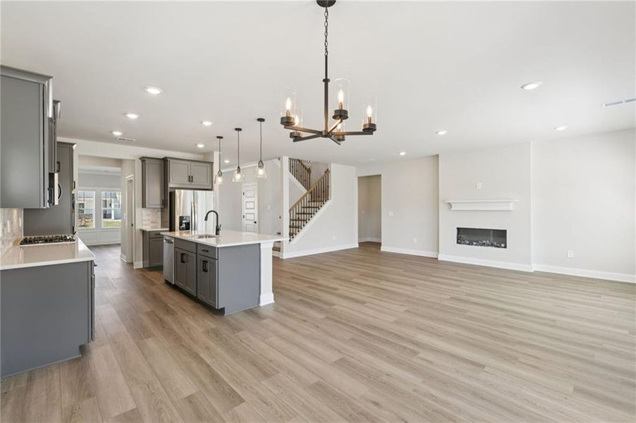 Furnished interior view inside a new home in Vines at Mill Creek - Estate Series, Braselton (Image 15).