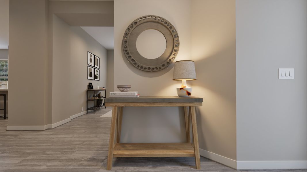 Representative furnished interior of a home built from the Austin by Tricoast Homes in Sunterra 40, Katy (Image 15).