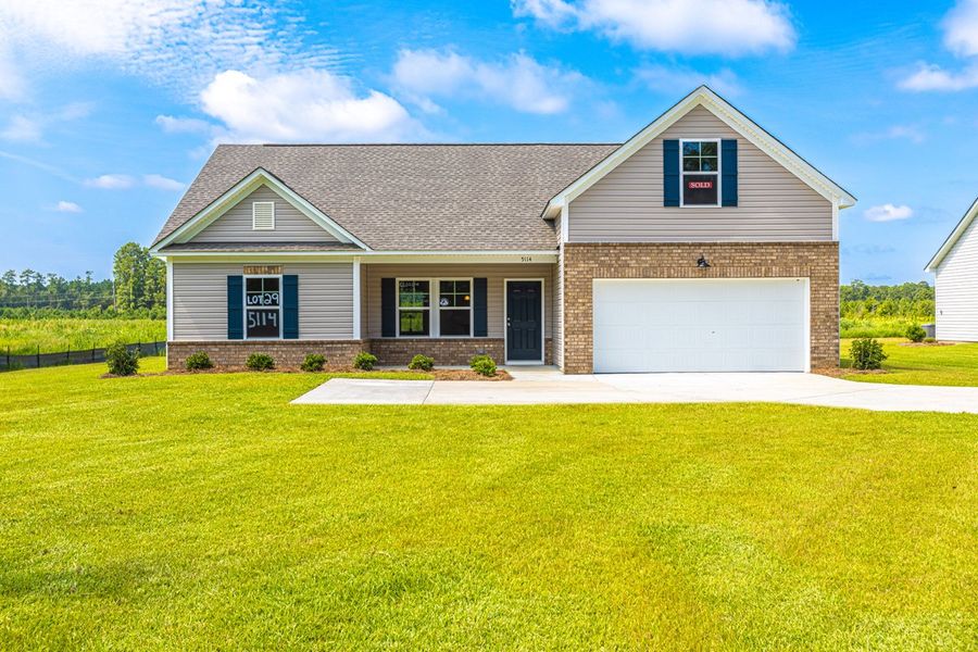 Representative exterior photo of a completed home built from the Dillon II by Great Southern Homes in Shady Grove, Conway, SC (Image 24).