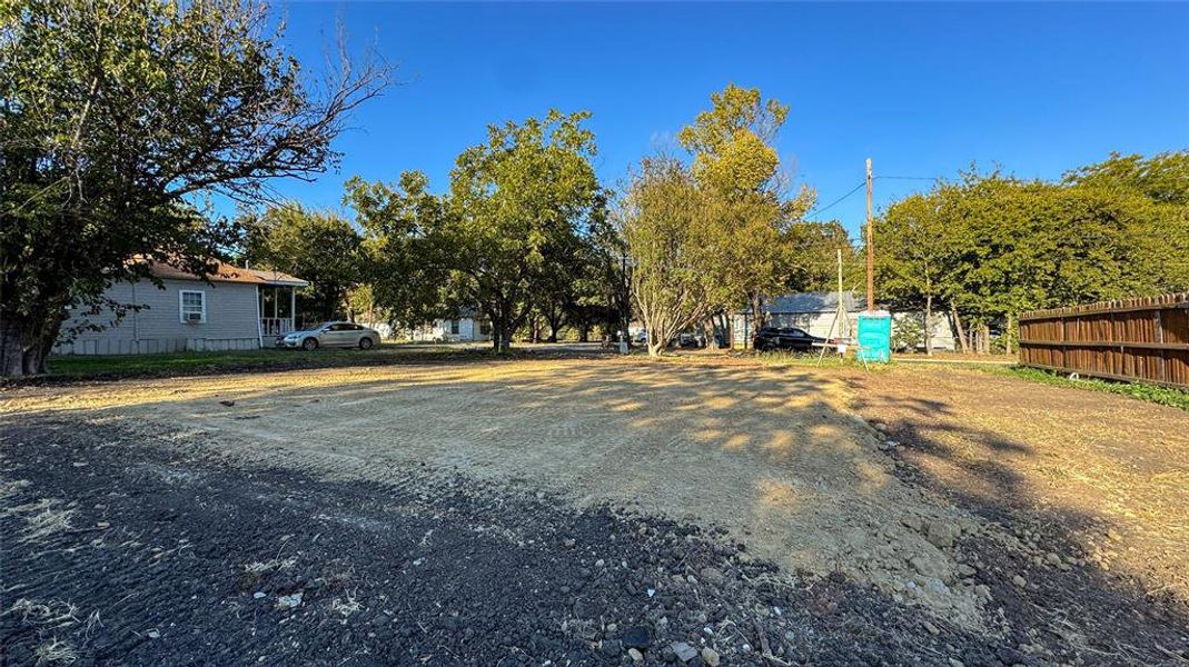 View of lot from the back