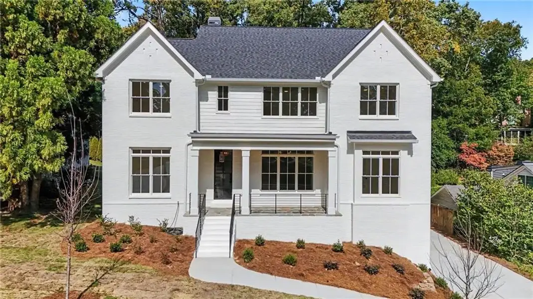 Front exterior of a new home in , Atlanta, GA, highlighting curb appeal (Image 26).