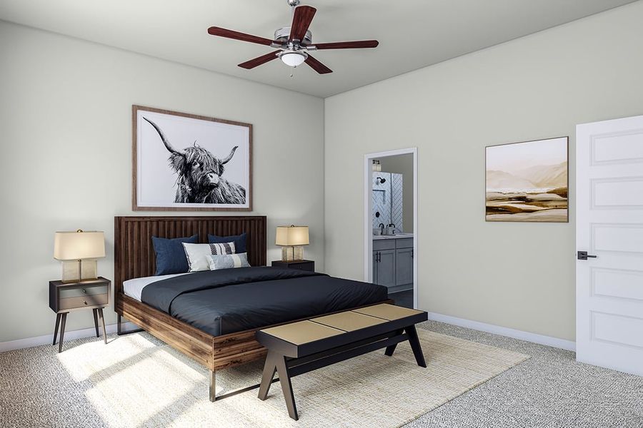 Furnished interior view inside a new home in Arbor Collection at Heritage, Dripping Springs (Image 11).