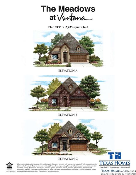 Exterior rendering of this home design in Ventana, Bulverde, TX (Image 4). Exterior rendering of this home design in Ventana, Bulverde, TX (Image 4).