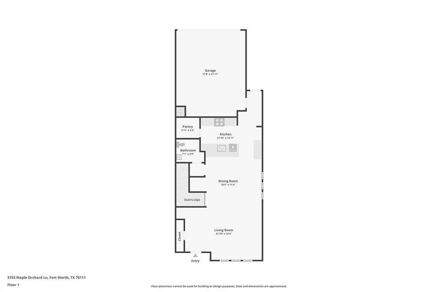 2D floor plan layout of this home in , Fort Worth, TX (Image 7).