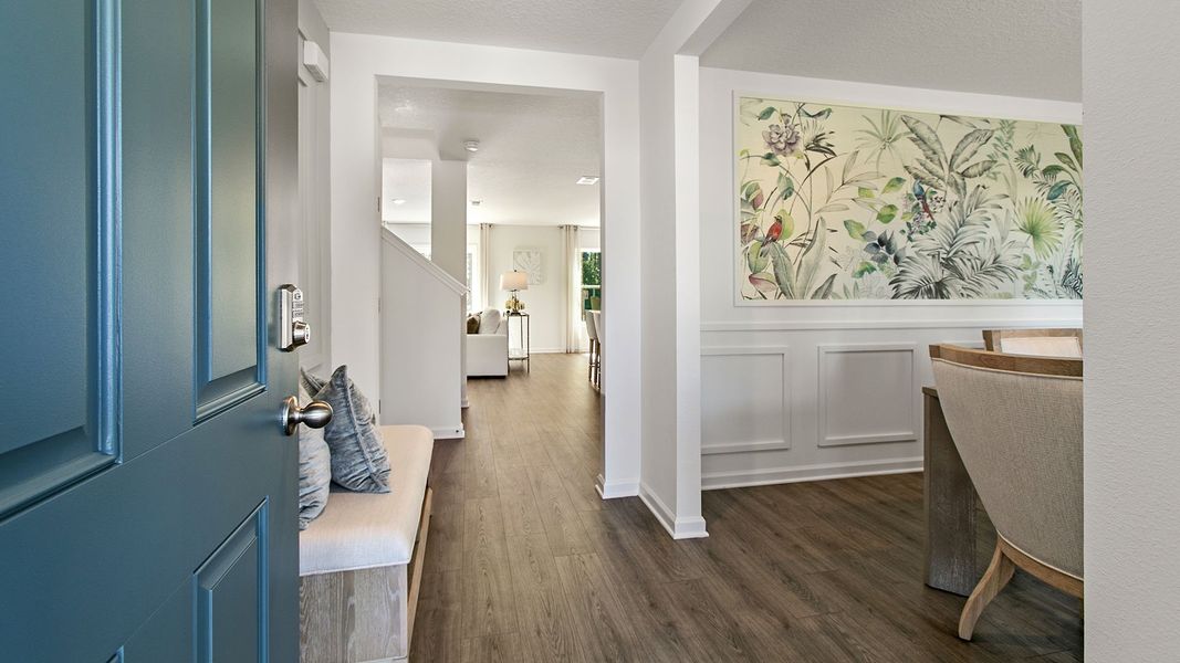 Furnished interior view inside a new home in Copes Landing, Jacksonville (Image 5). Furnished interior view inside a new home in Copes Landing, Jacksonville (Image 5).