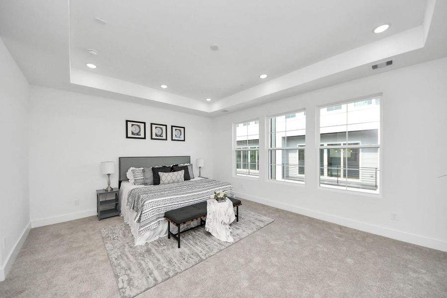 Primary bedroom on the second floor