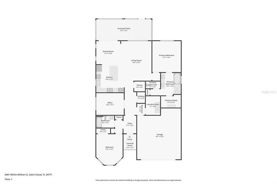 2D floor plan layout of this home in , St. Cloud, FL (Image 5).
