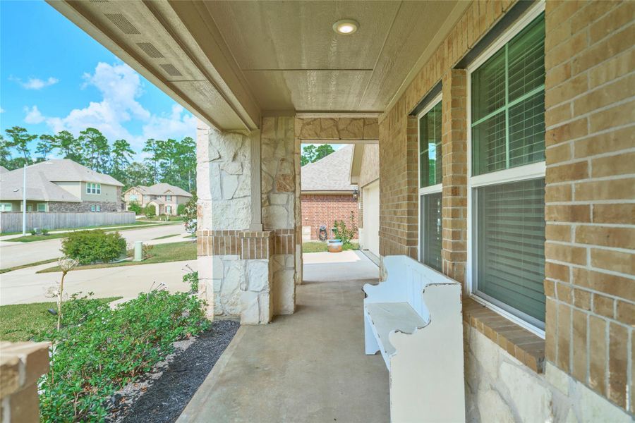 Large covered front porch. Large covered front porch.