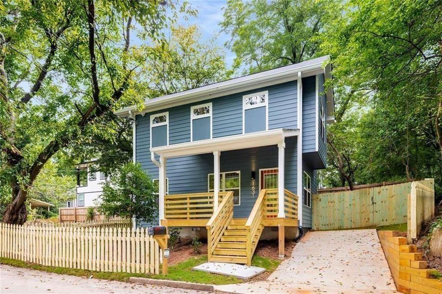 Exterior details and patio area of a home in , Atlanta (Image 18). Exterior details and patio area of a home in , Atlanta (Image 18).