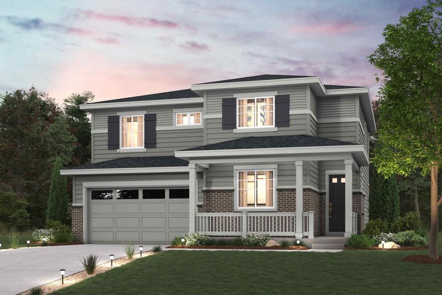 A house with a garage.