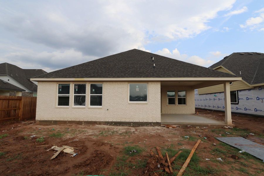Backyard with covered patio - still under construction!