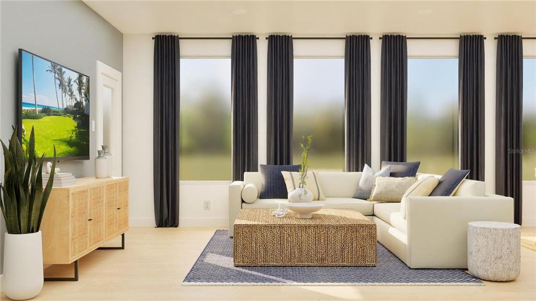 Furnished interior view inside a new home in Sanctuary at Wellness Ridge, Clermont (Image 6).