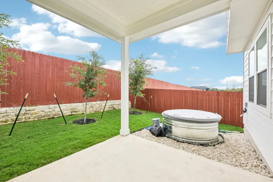 Exterior details and patio area of a home in Foxfield, Austin (Image 3). Exterior details and patio area of a home in Foxfield, Austin (Image 3).