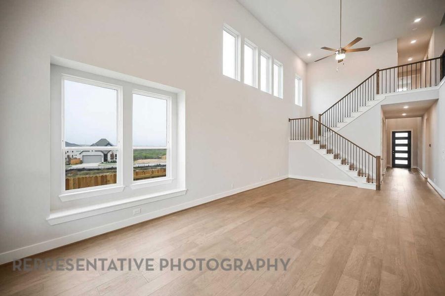 View of Stunning Staircase and Front Entry