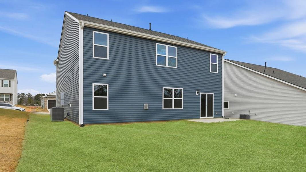 Exterior details and patio area of a home in Waverly Station, Greenwood (Image 22).