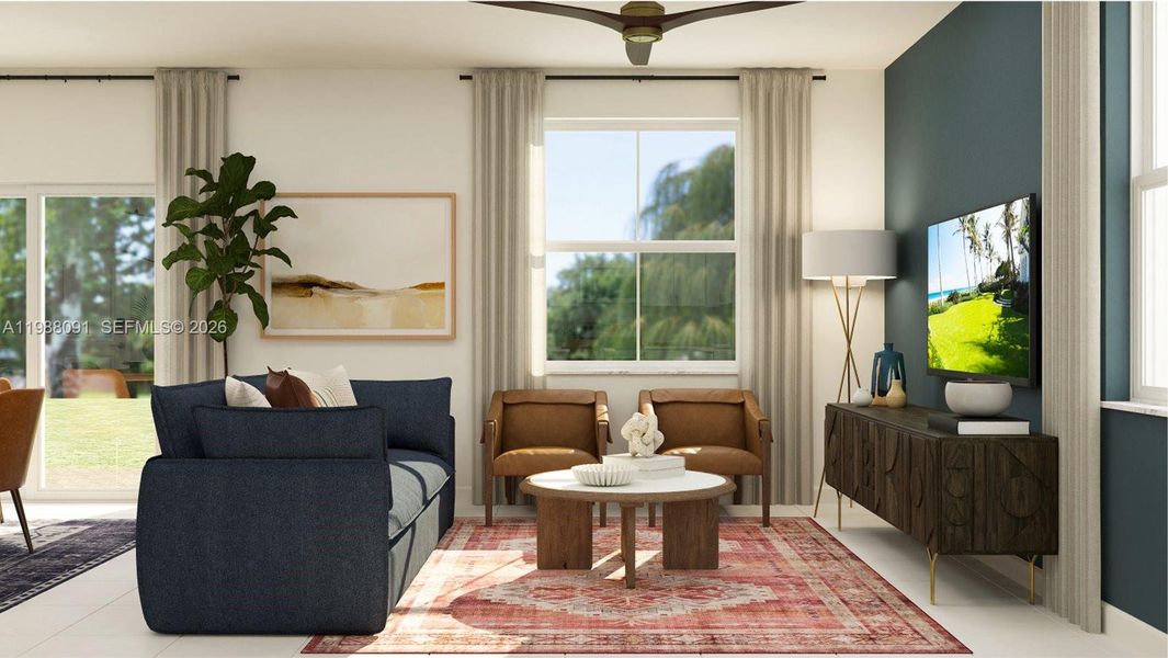 Furnished interior view inside a new home in Altamira, Homestead (Image 3).